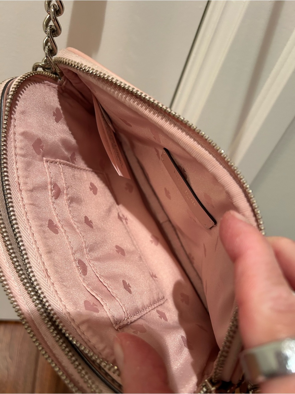 Kate Spade Quilted Pink Leather crossbody purse - Picture 7 of 7